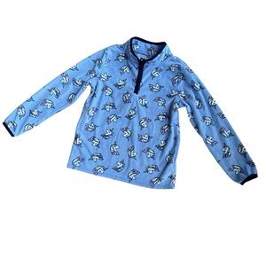Oshkosh Blue Unicorn Fleece Sweatshirt 1/4 Zip Long Sleeve Girls 8